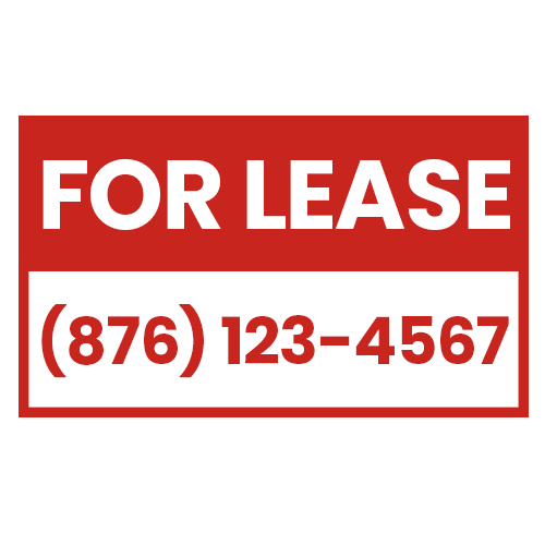 For Lease Metal Decal Sign