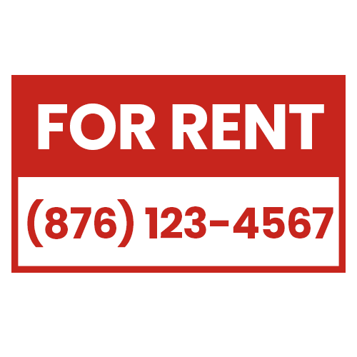 For Rent Decal Sign